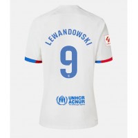 Barcelona Robert Lewandowski #9 Bortatröja Kvinnor 2023-24 Korta ärmar
